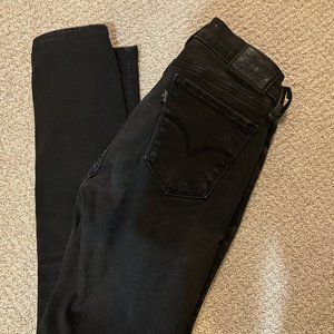 Levi's Black 710 Skinny Jeans - Size 26